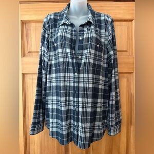 Faherty Black and Gray Checkered Shirt
